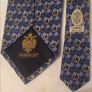 Blue and Gold Faberge Tie